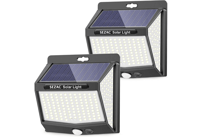 IMP0172- Luz Solar Exterior [2 Paquetes/3 Modos] 270° 