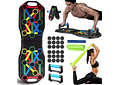 IMP0176 - Tábua de flexões dobrável multifuncional 14 em 1, suporte de flexões colorido, construção muscular, academia de ginástica
