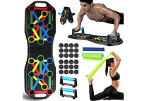 IMP0176 - Tábua de flexões dobrável multifuncional 14 em 1, suporte de flexões colorido, construção muscular, academia de ginástica