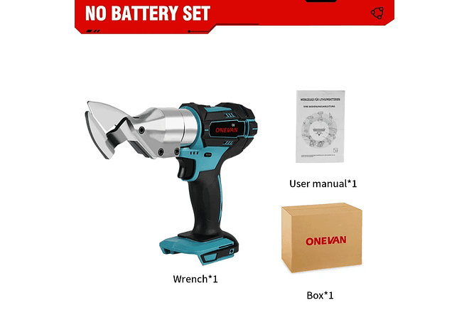 IMP0186- Tesoura Elétrica De Ferro Sem Fio, Ferramentas De Corte De Metal, Tesoura De Ferro, Tesoura De Folha, Bateria Makita 18V- ONEVAN