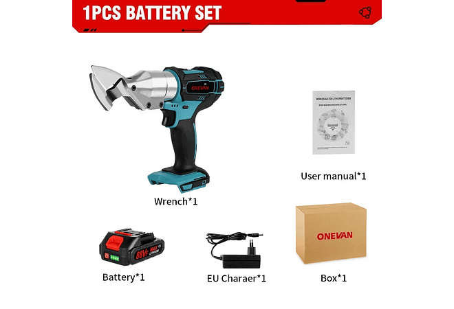 IMP0186- Tesoura Elétrica De Ferro Sem Fio, Ferramentas De Corte De Metal, Tesoura De Ferro, Tesoura De Folha, Bateria Makita 18V- ONEVAN