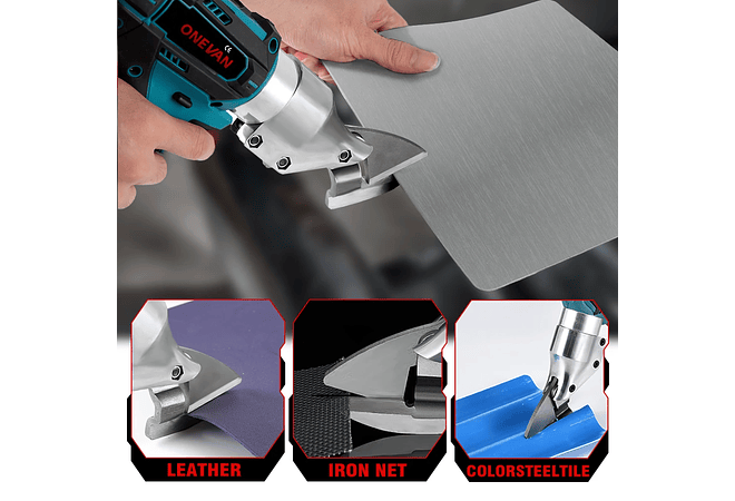 IMP0186- Tesoura Elétrica De Ferro Sem Fio, Ferramentas De Corte De Metal, Tesoura De Ferro, Tesoura De Folha, Bateria Makita 18V- ONEVAN