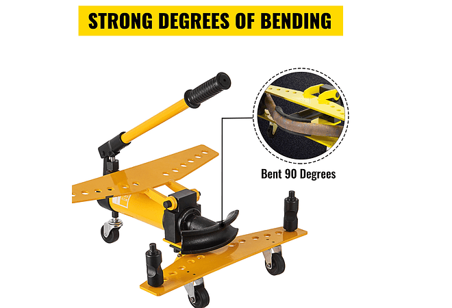 IMP0187- Integral Manual Hidráulico Tubo Bender Dia 13-34mm com 6 Dies Kit 10Ton Multifunções Aço Tubo De Cobre Ferramenta De Dobra- VEVOR SWG-1