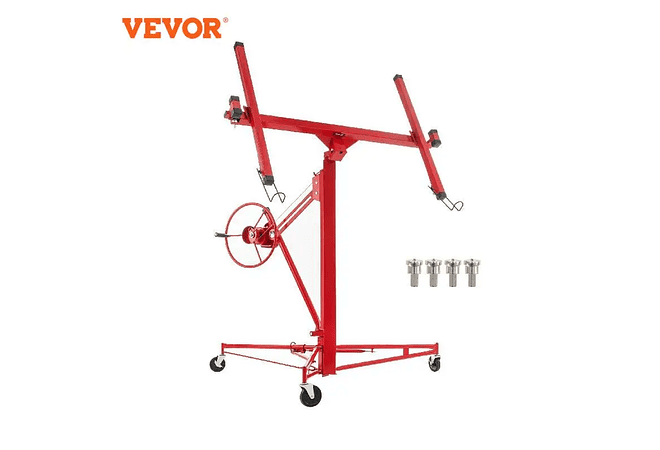 IMP0188- Levantador de rolamento do drywall de vevor 11ft com rodas lockable painel resistente do gesso da capacidade 150lbs 