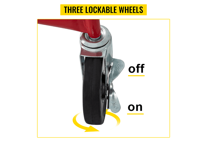 IMP0188- Levantador de rolamento do drywall de vevor 11ft com rodas lockable painel resistente do gesso da capacidade 150lbs 