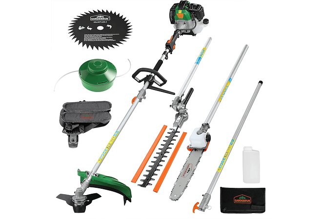 IMP0192- Corta-sebes Aparador de sebes Cortador de escovas Motosserra Motosserra 5em1 a gasolina - Monzana