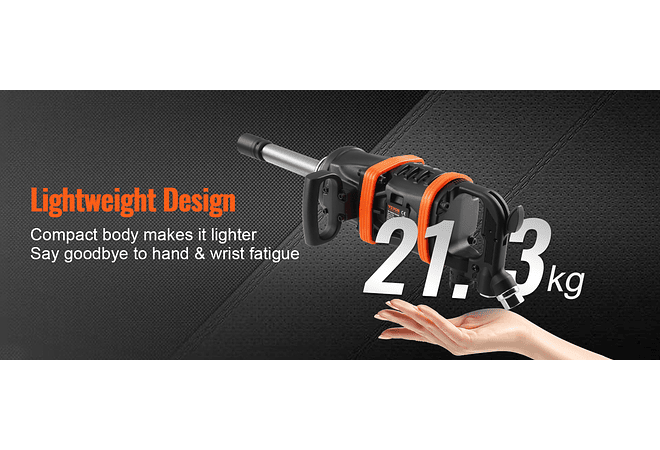 IMP0193- VEVOR - Chave de impacto pneumática de torque reverso, chave de impacto pneumática, bigorna estendida de 8 polegadas, troca de pneus