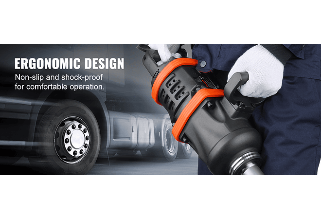 IMP0193- VEVOR - Chave de impacto pneumática de torque reverso, chave de impacto pneumática, bigorna estendida de 8 polegadas, troca de pneus