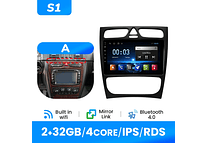 IMP0195- Rádio de carro sem fio multimídia, Carplay, Android 12, 8G, 128G, Mercedes Benz Classe C CLK Classe S203 W203 W209 A209 2000-2005, GPS, 4G