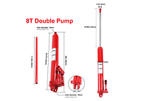 IMP0196- Carro Jack Hidráulico, , Auto Elevador Da Bomba Hidráulica, Ferramenta De Reparo De Grua, Heavy Duty, Navios da UE e RU, 8 Toneladas