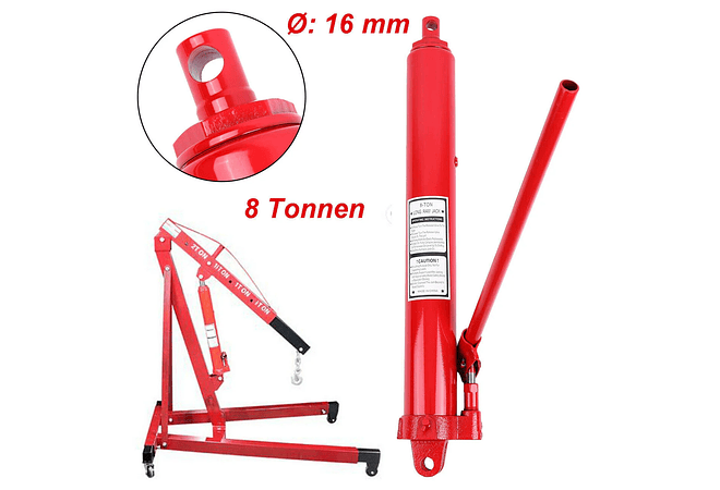 IMP0196- Carro Jack Hidráulico, , Auto Elevador Da Bomba Hidráulica, Ferramenta De Reparo De Grua, Heavy Duty, Navios da UE e RU, 8 Toneladas