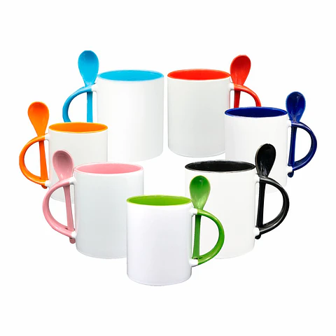 MUG COLOR INTERNO CON CUCHARA