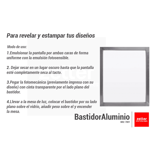 Bastidor Aluminio 64H 54x44cm 