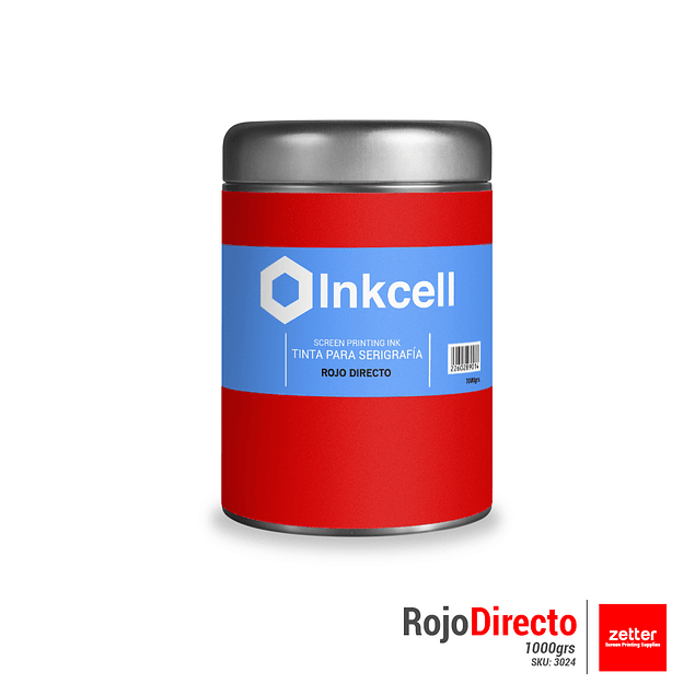 Tinta Base al Agua Rojo Directo