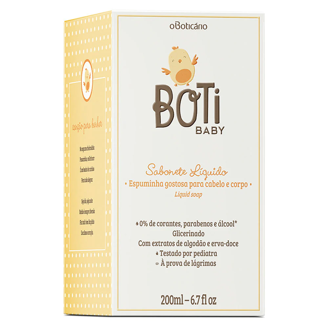 Sabonete Líquido Cabelo e Corpo Boti Baby, 200ml 2