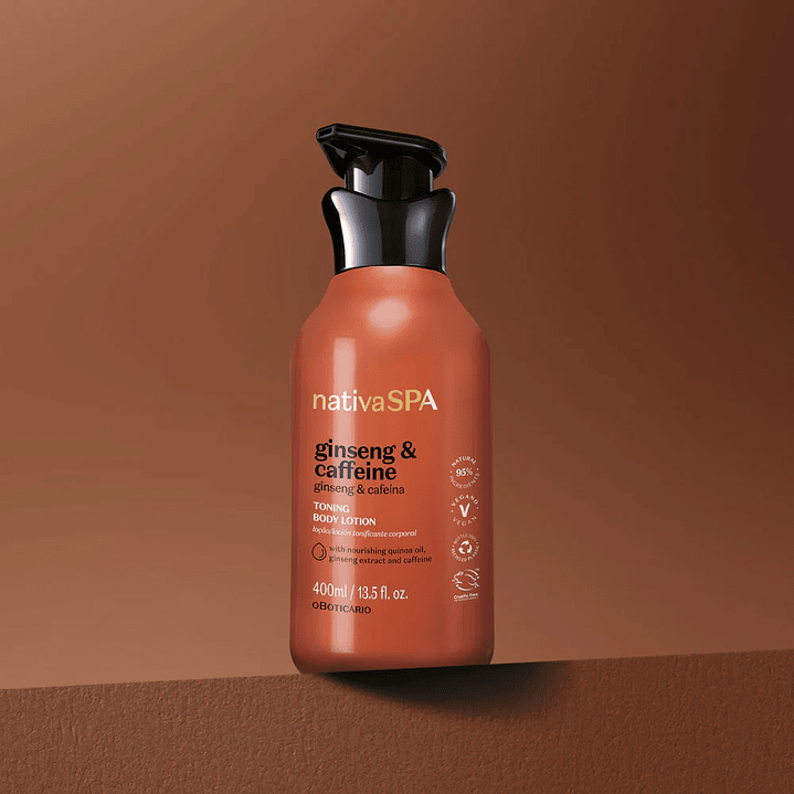 Loção Hidratante Corporal Nativa SPA Ginseng & Cafeína, 400ml 3