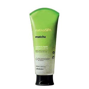 Sabonete Líquido Esfoliante Detox Nativa Spa Matcha, 200ml - COLEÇÃO