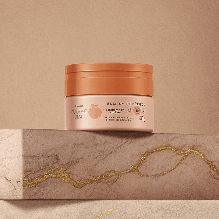 Creme Esfoliante Cuide-se Bem Bumbum de Pêssego, 230g - COLEÇÃO 2
