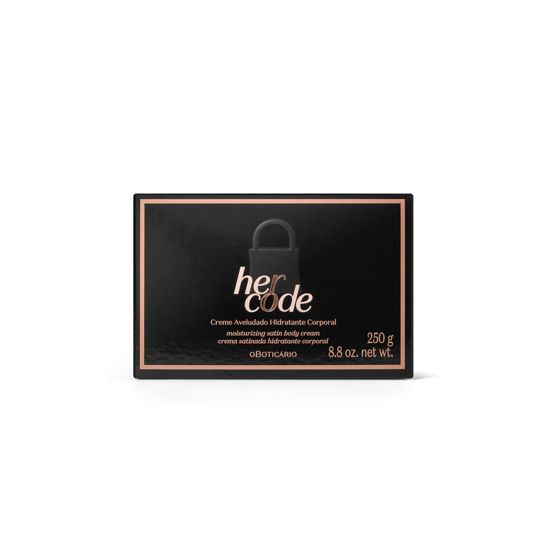 Her Code Creme Aveludado Hidratante Corporal, 250g 3