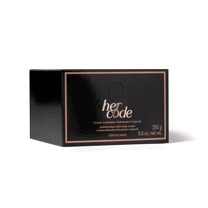 Her Code Creme Aveludado Hidratante Corporal, 250g 4