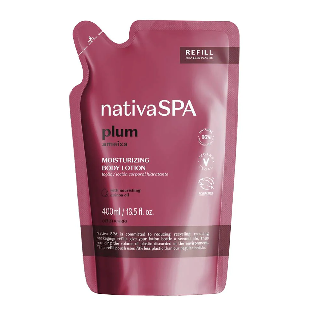 Refil Loção Hidratante Corporal Nativa Spa Ameixa, 400ml 1