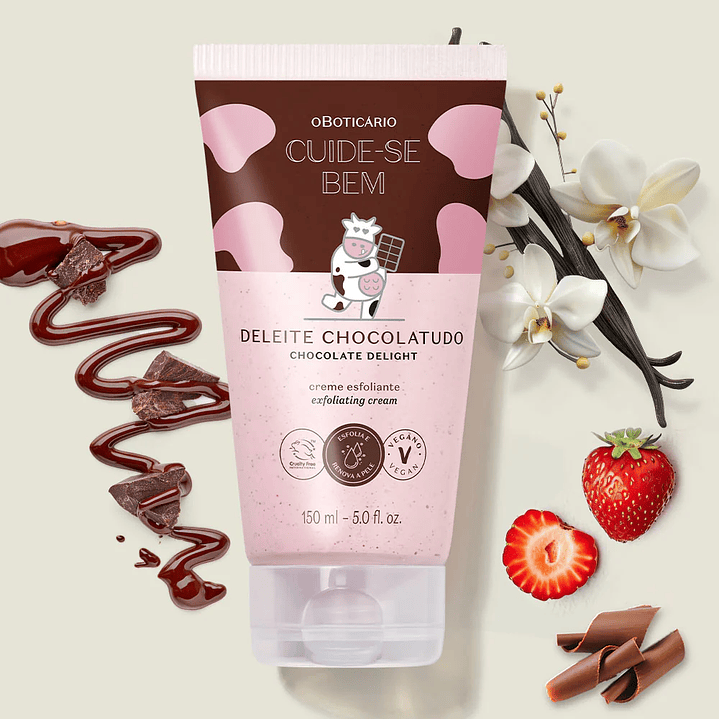 Creme Esfoliante Corporal Cuide-se Bem Deleite Chocolatudo 150ml 3