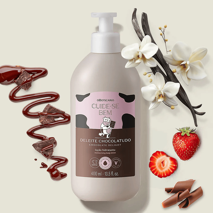 Loção Hidratante Corporal Cuide-se Bem Deleite Chocolatudo 400ml 4