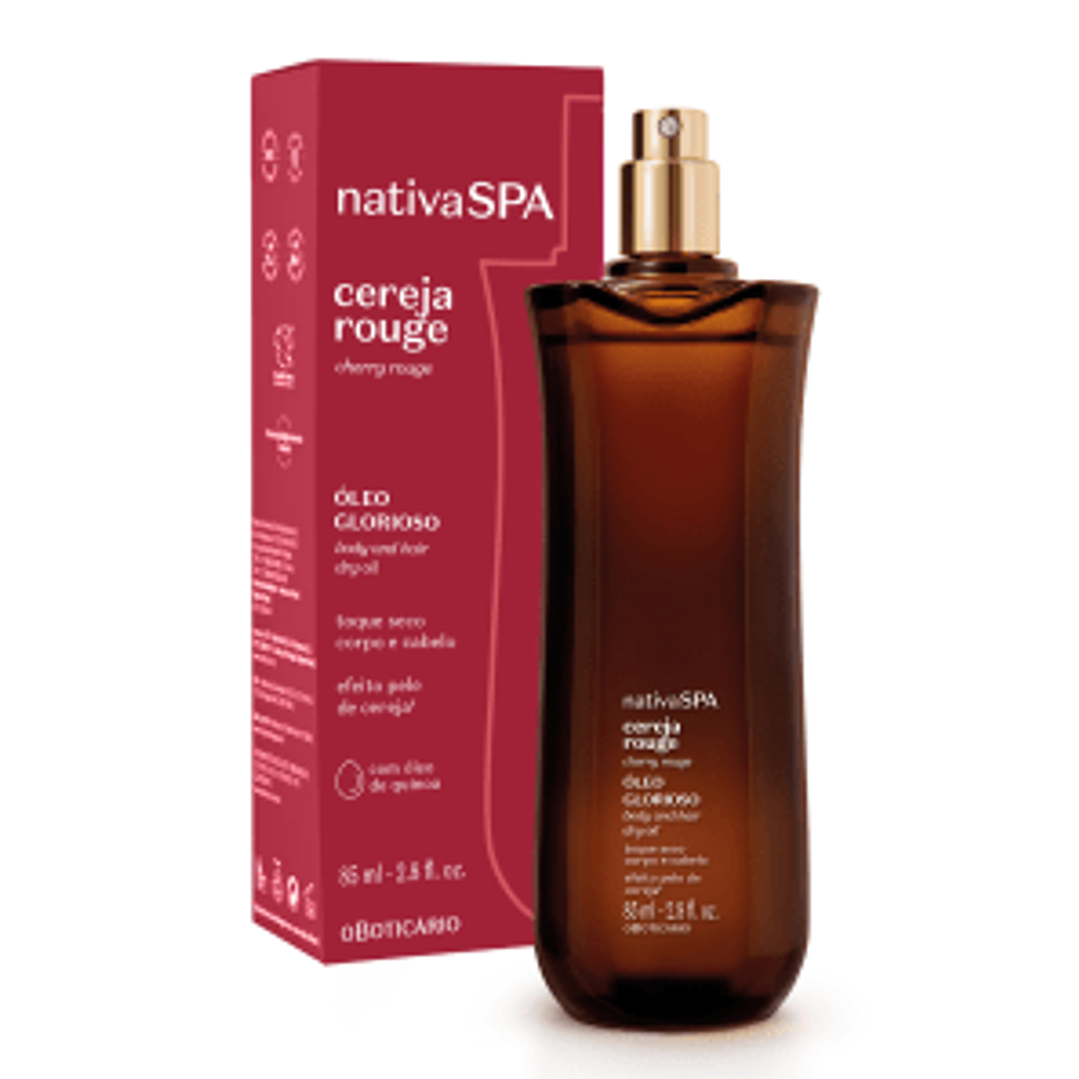Óleo Glorioso para Corpo e Cabelo Nativa Spa Cereja Rouge 85ml 2