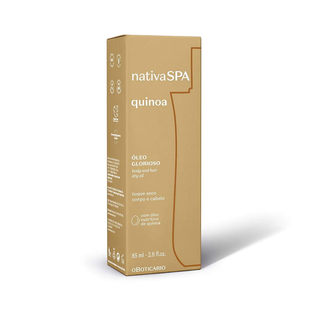 Óleo Glorioso para Corpo e Cabelo Nativa SPA Quinoa, 85ml 2