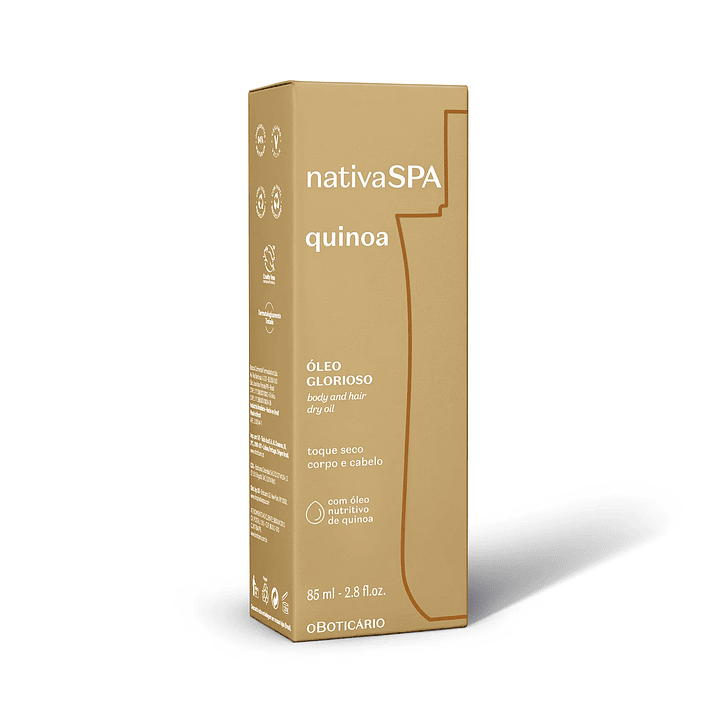 Óleo Glorioso para Corpo e Cabelo Nativa SPA Quinoa, 85ml 2