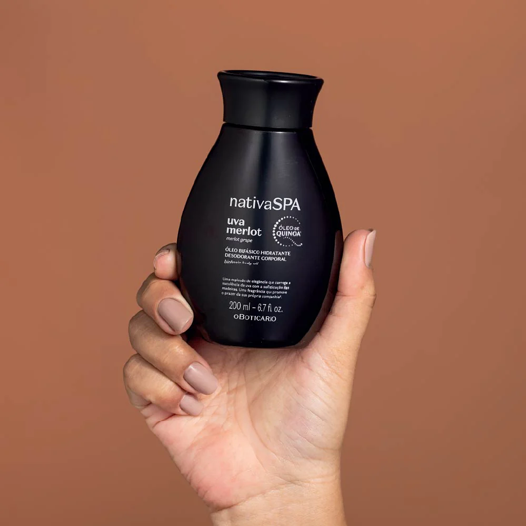 Óleo Bifásico Hidratante Corporal Nativa Spa Uva Merlot, 200ml 2