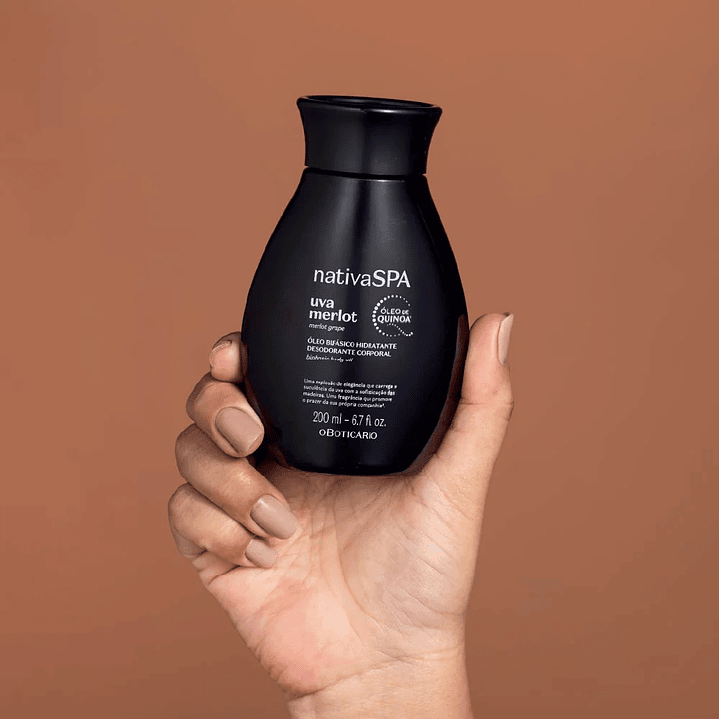Óleo Bifásico Hidratante Corporal Nativa Spa Uva Merlot, 200ml 2