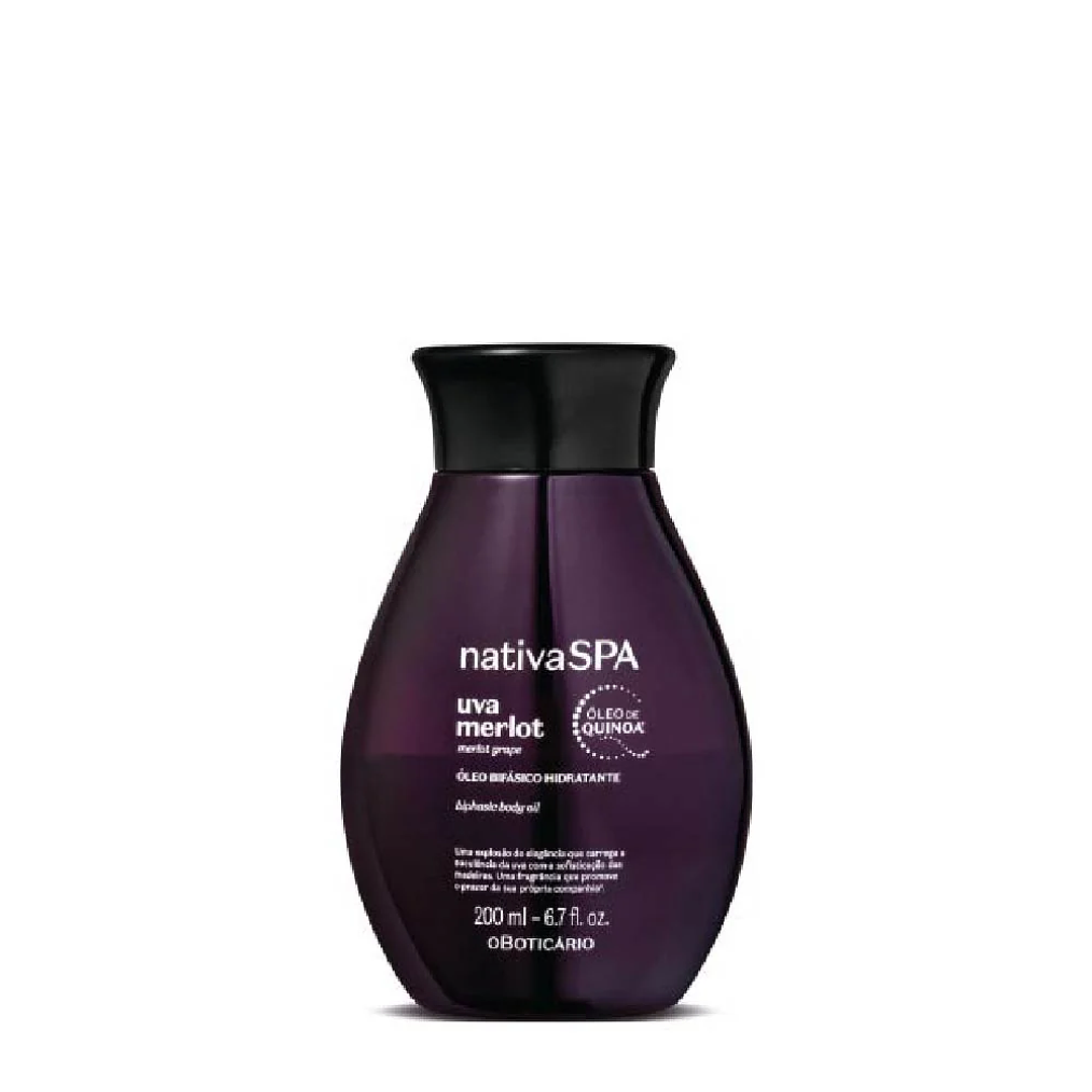 Óleo Bifásico Hidratante Corporal Nativa Spa Uva Merlot, 200ml 1