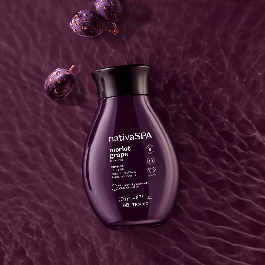 Óleo Bifásico Hidratante Corporal Nativa Spa Uva Merlot, 200ml 4