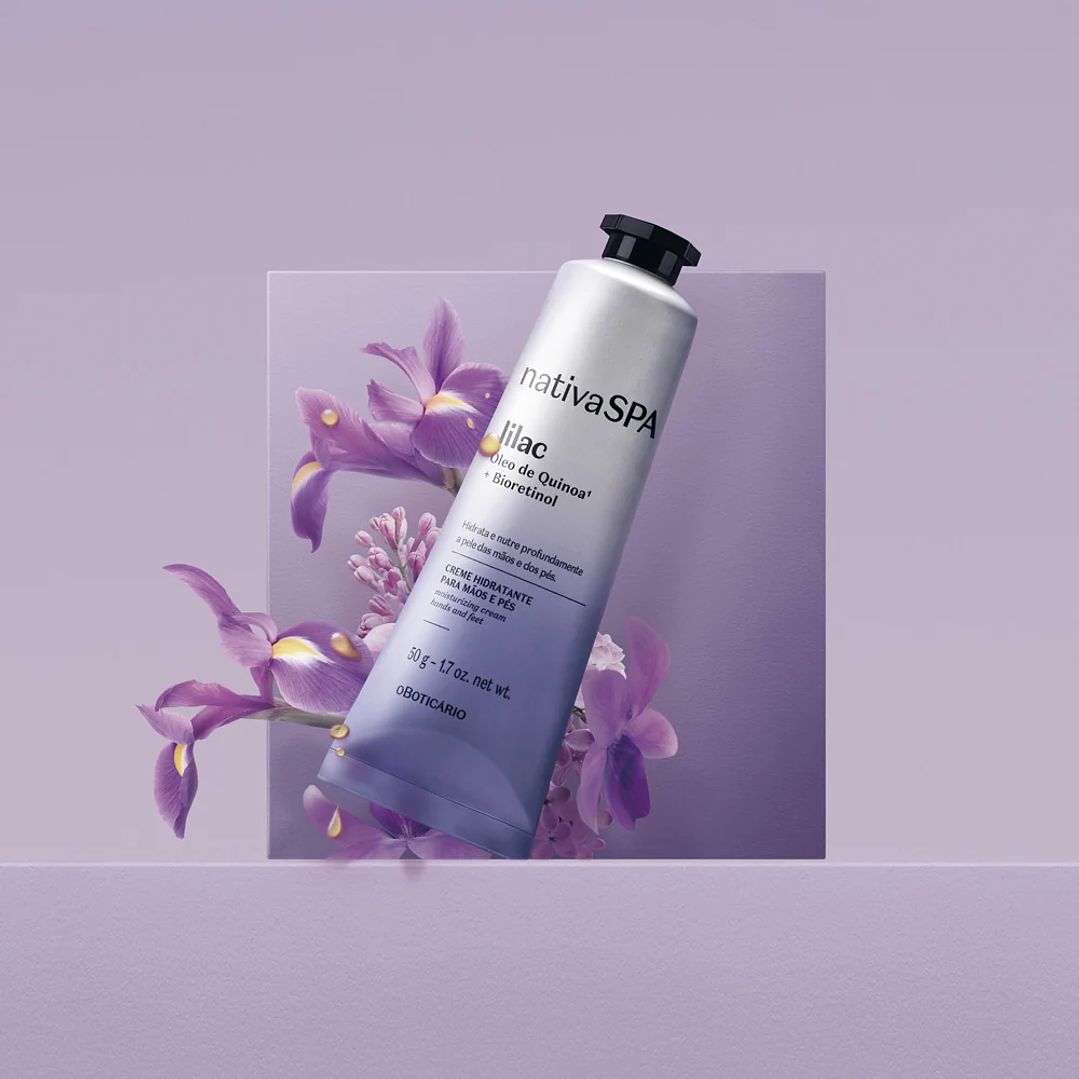 Creme Hidratante Para Mãos e Pés Nativa SPA Lilac, 50g 3