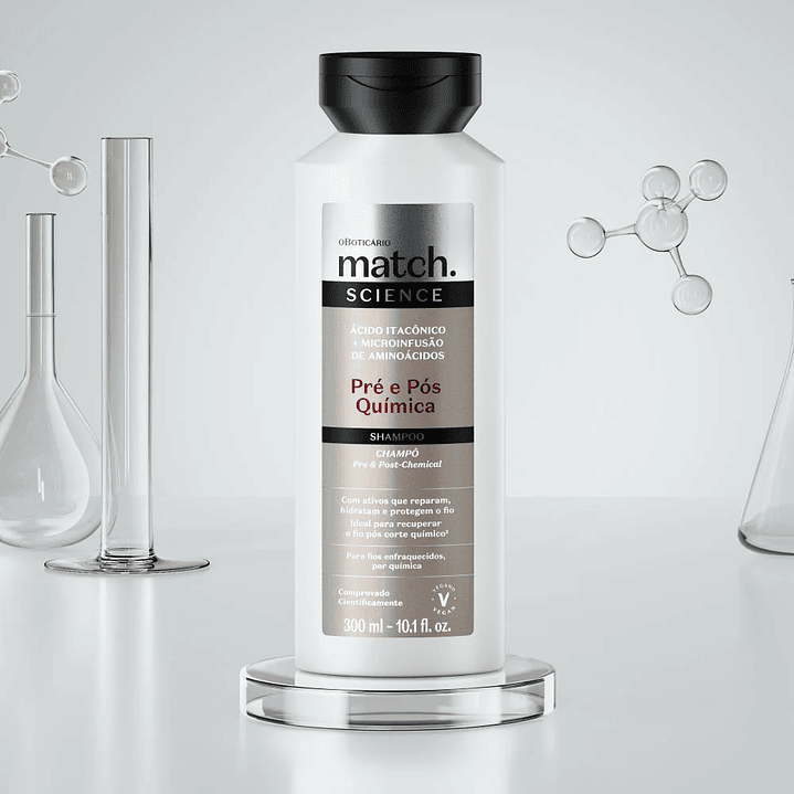 Shampoo Match Science Pré e Pós-Química, 300ml 3