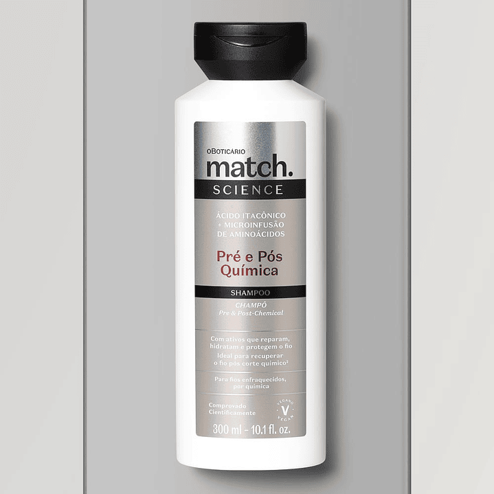 Shampoo Match Science Pré e Pós-Química, 300ml 4