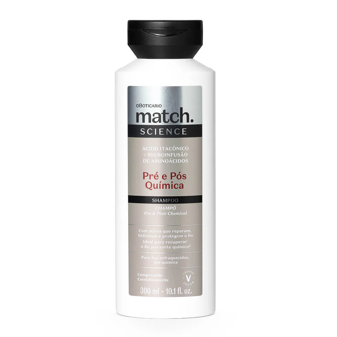 Shampoo Match Science Pré e Pós-Química, 300ml 1