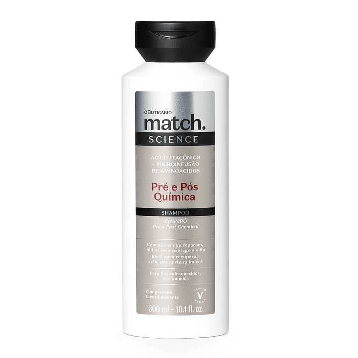Shampoo Match Science Pré e Pós-Química, 300ml 1