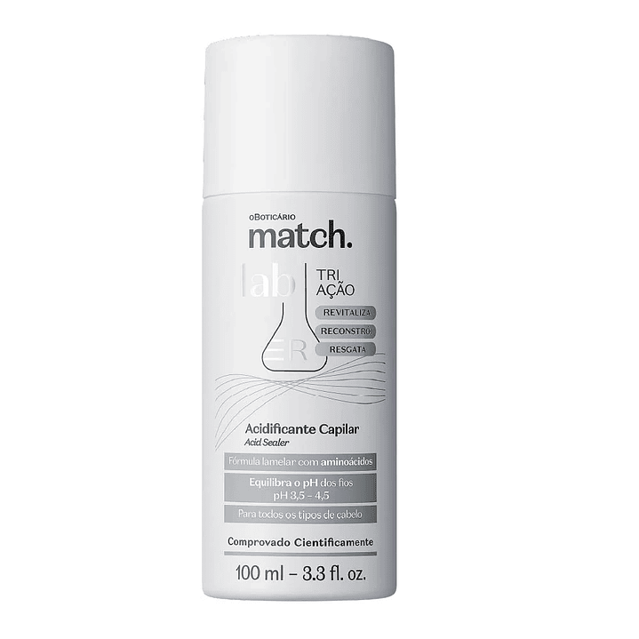 Acidificante Sérum Tripla Ação Match Lab, 100ml 1
