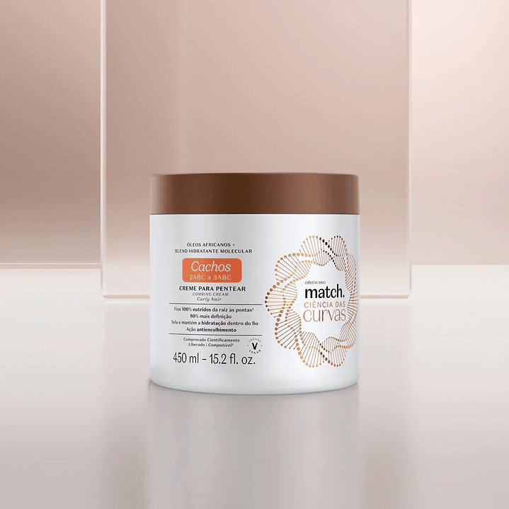 Creme para Pentear Cachos Match Ciências das Curvas, 450ml 4