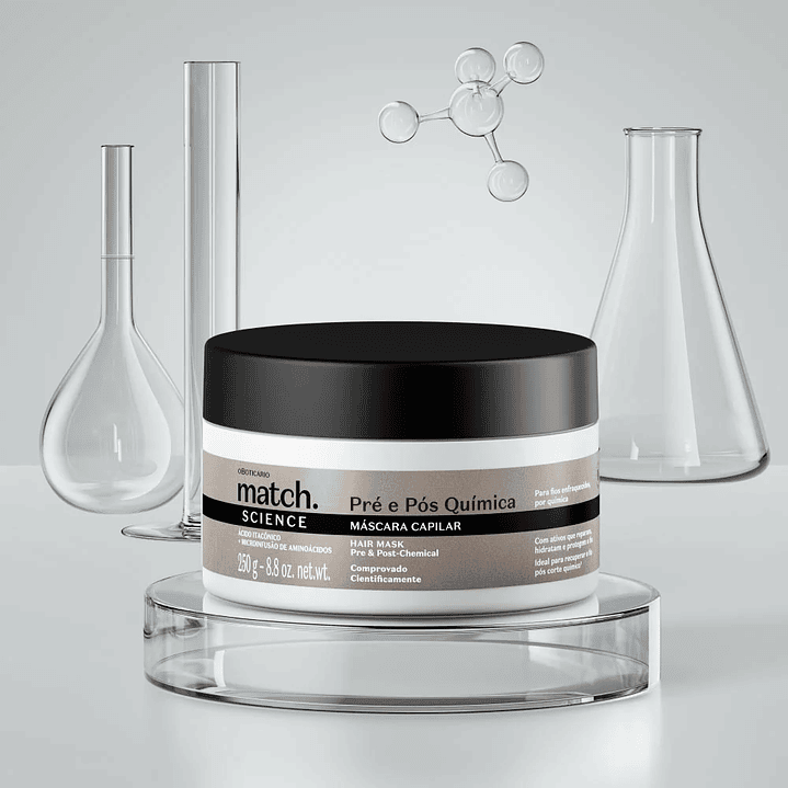 Máscara Capilar Match Science Pré e Pós-Química, 250g 4
