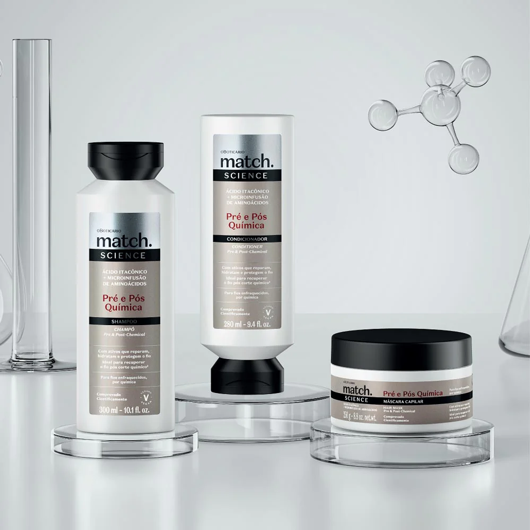 Máscara Capilar Match Science Pré e Pós-Química, 250g 5
