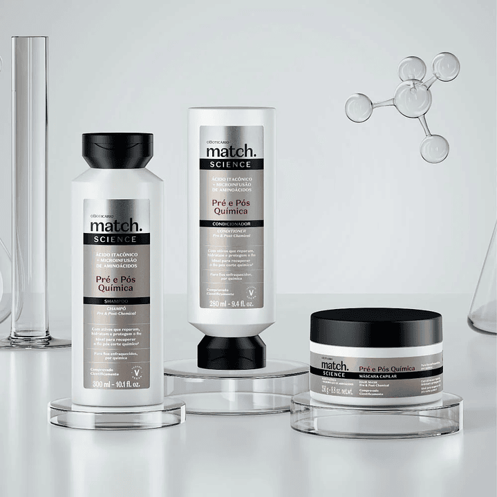 Máscara Capilar Match Science Pré e Pós-Química, 250g 5