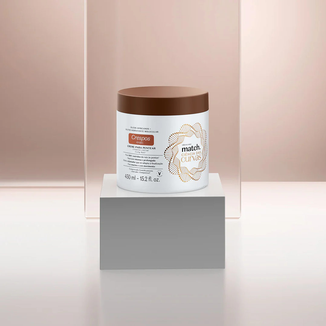 Creme para Pentear Cabelos Crespos Match Ciência das Curvas, 450ml 3