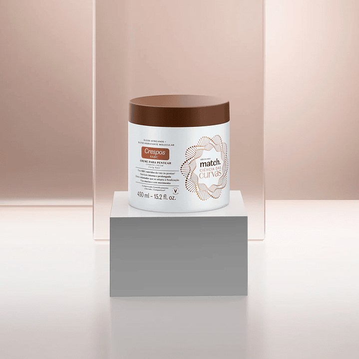 Creme para Pentear Cabelos Crespos Match Ciência das Curvas, 450ml 3