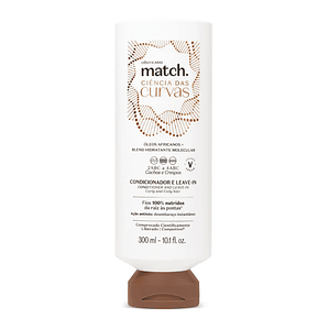 Condicionador e Leave-In Match Ciência das Curvas, 300 ml