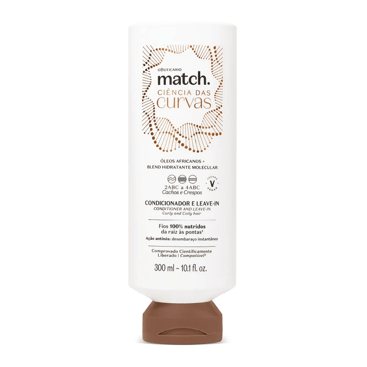 Condicionador e Leave-In Match Ciência das Curvas, 300 ml 1