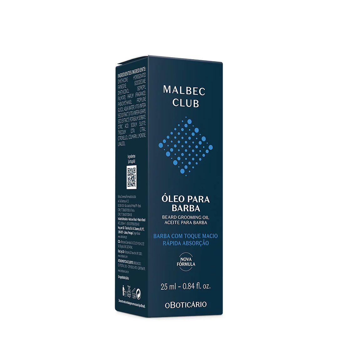 Óleo para Barba Malbec Club, 25ml 2