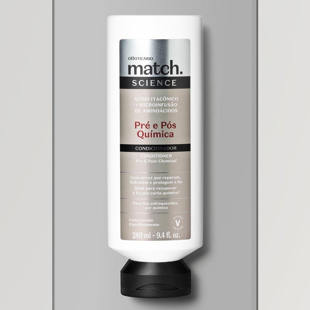 Condicionador Match Science Pré e Pós-Química, 280ml 2